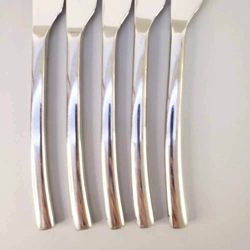 New French Solid Knife Opus Stainless by J A Henckels Zwilling Set of 5 Glossy